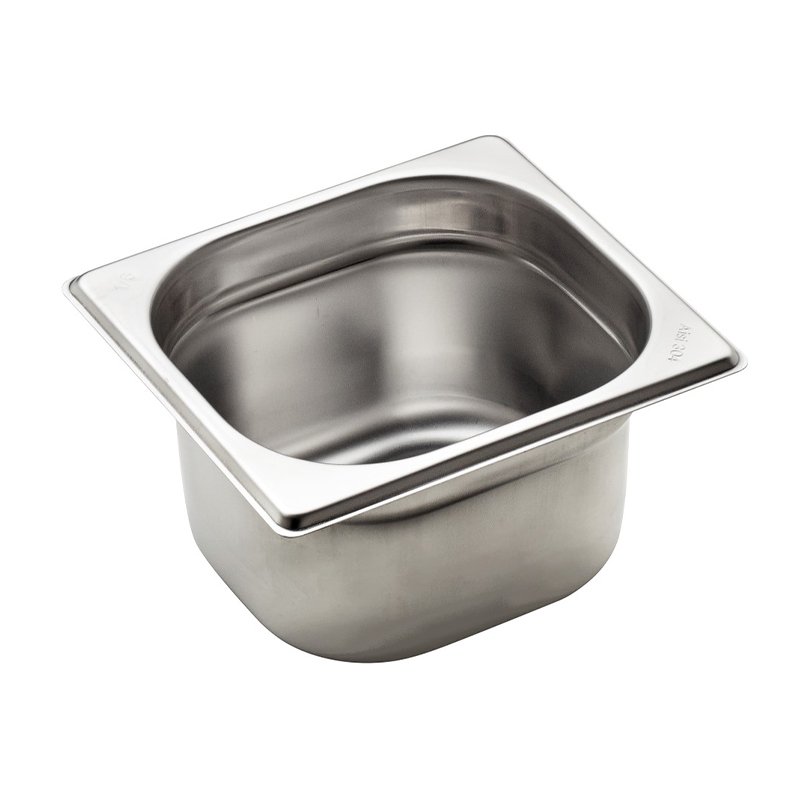 Bassine en acier inox format GN 1/6 - hauteur 150 mm