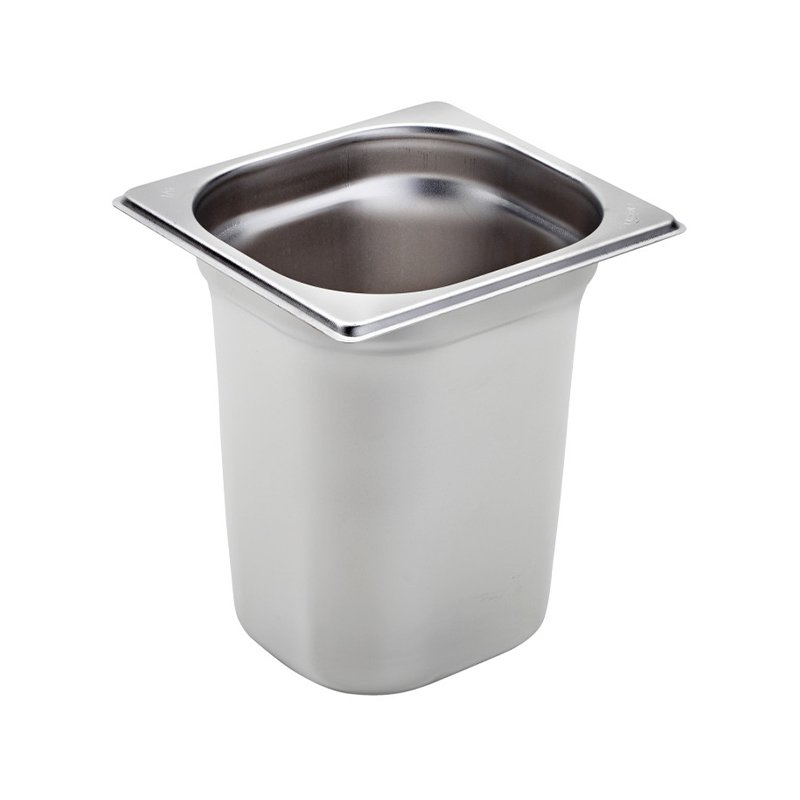 Bassine en acier inox format GN 1/6 - hauteur 200 mm