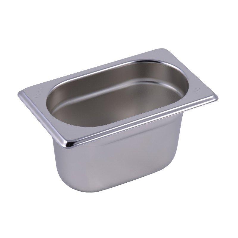 Bassine en acier inox format GN 1/9 - hauteur 100 mm
