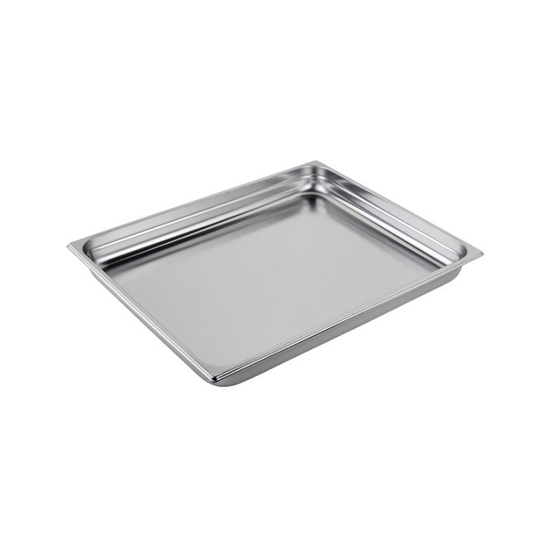 Plaque en acier inox format GN 2/1 - hauteur 65 mm