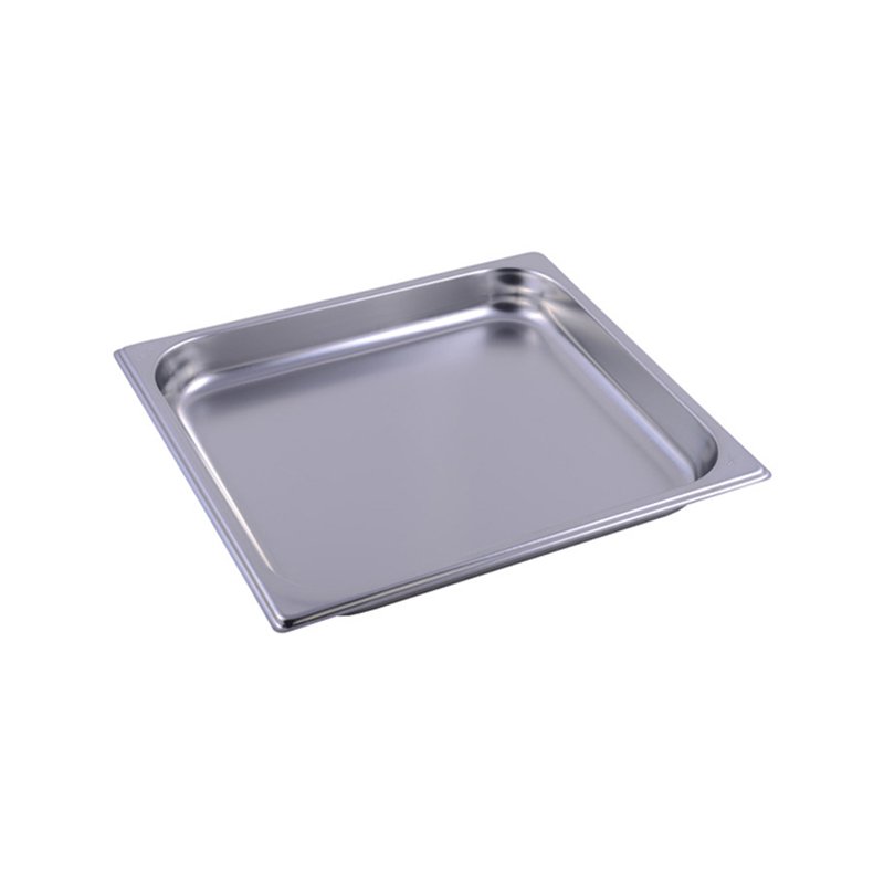 Bassine en acier inox format GN 2/3 avec fond perforé - hauteur 20 mm