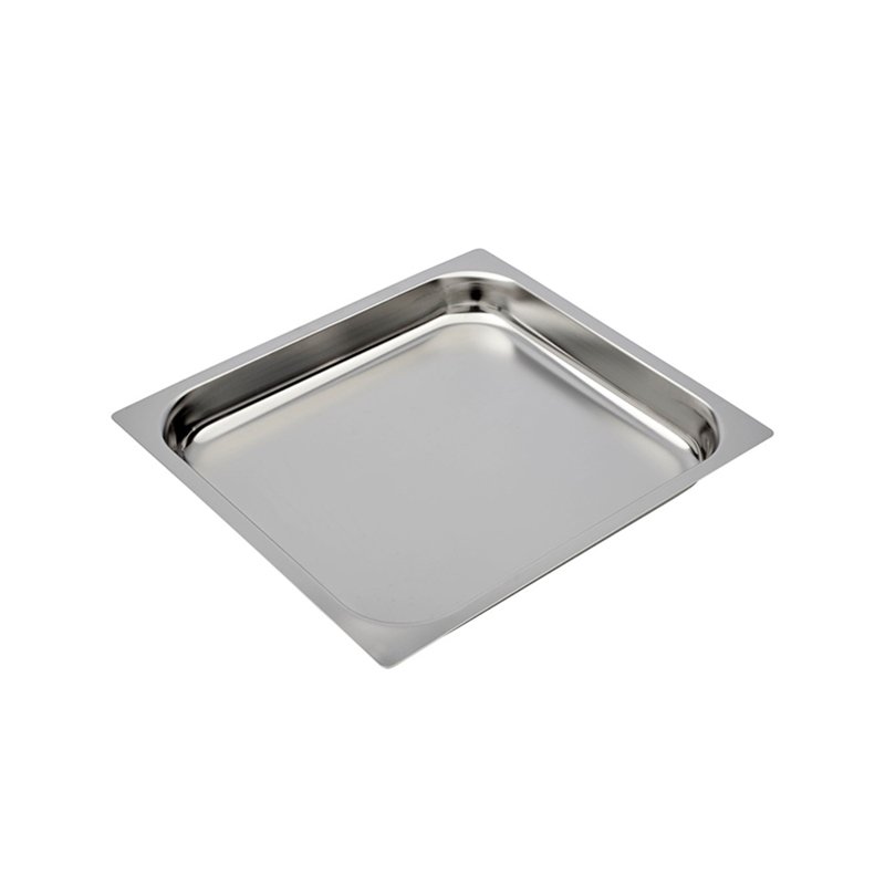 Plaque en acier inox format GN 2/3 - hauteur 40 mm