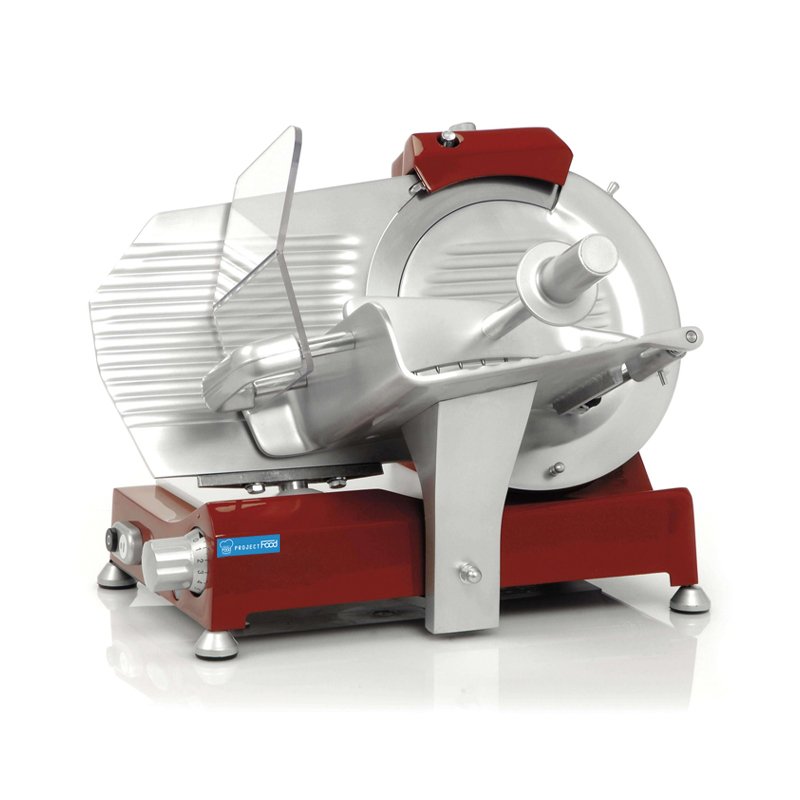 Trancheuse à gravité de ligne rétro triphasée avec lame Ø 275 mm - coupe utile 230x160h mm