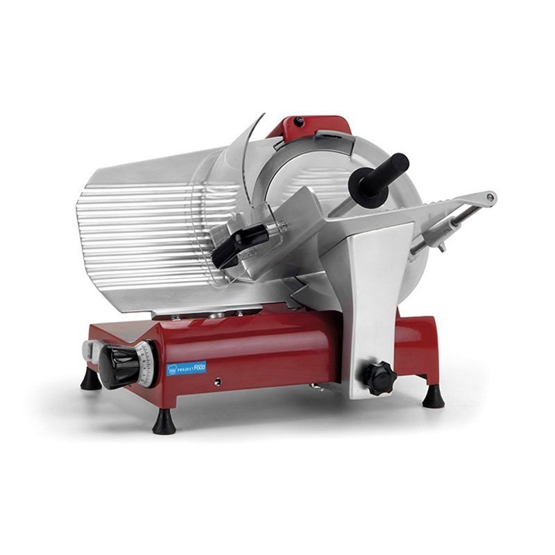 Trancheuse à gravité de ligne rétro monophasé avec lame Ø 300 mm - coupe utile 230x160h mm