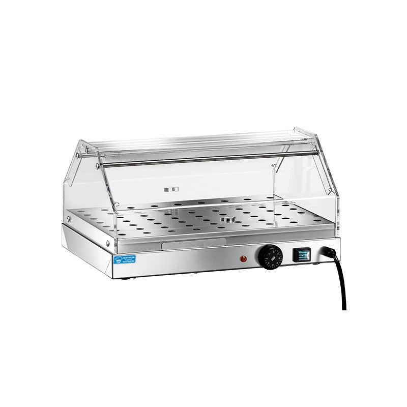 Vitrine chauffante de banc L 50 cm avec 1 étage