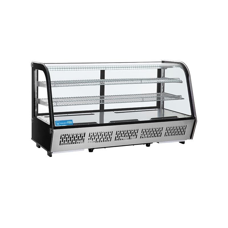 Vitrine réfrigérateur de comptoir avec verre courbé - Capacité 205 lt