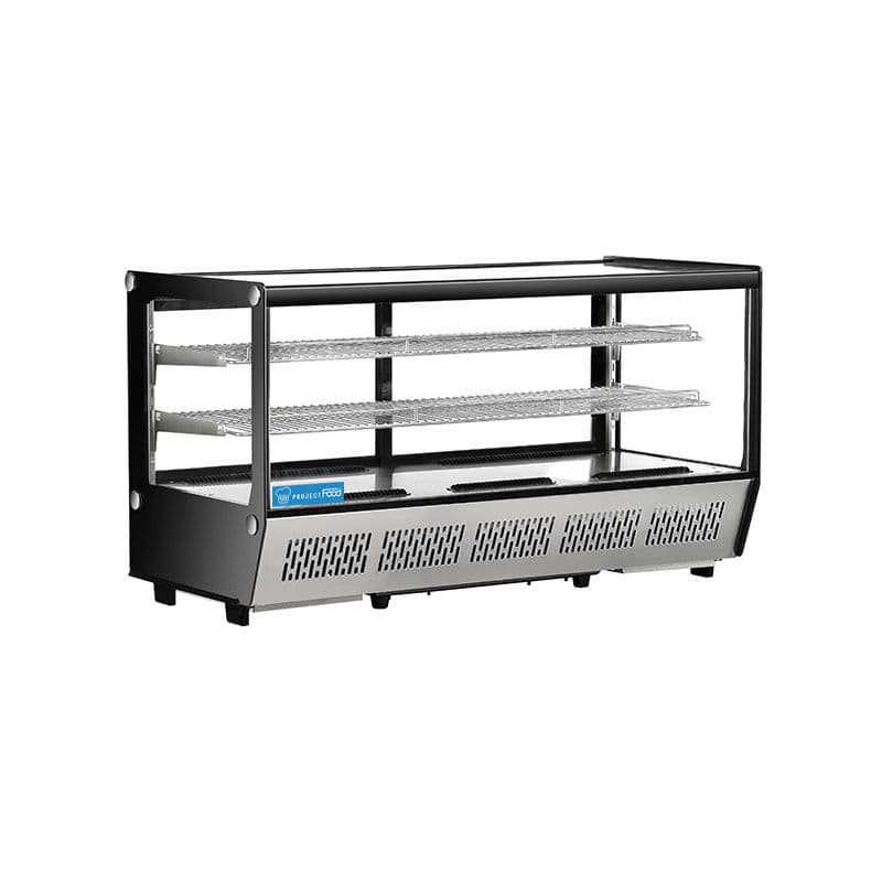 Vitrine frigo de comptoir avec verre carré - Capacité 242 lt