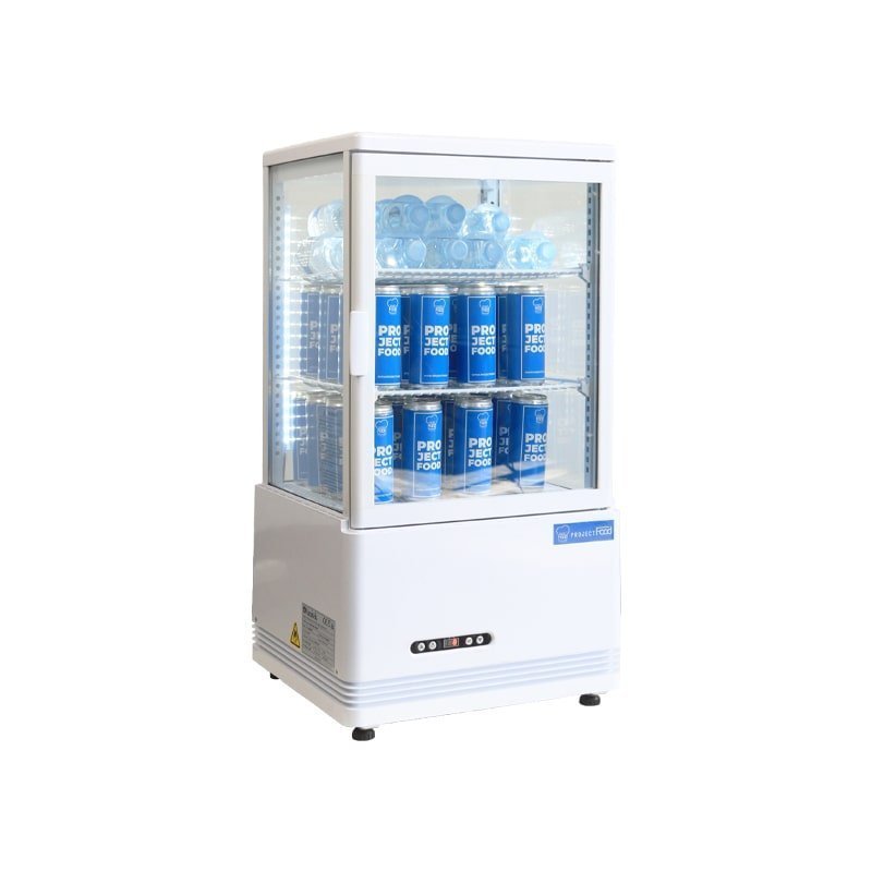 Réfrigérateur à boissons ventilé blanc, capacité 58 lt - température de 0°C à +12°C