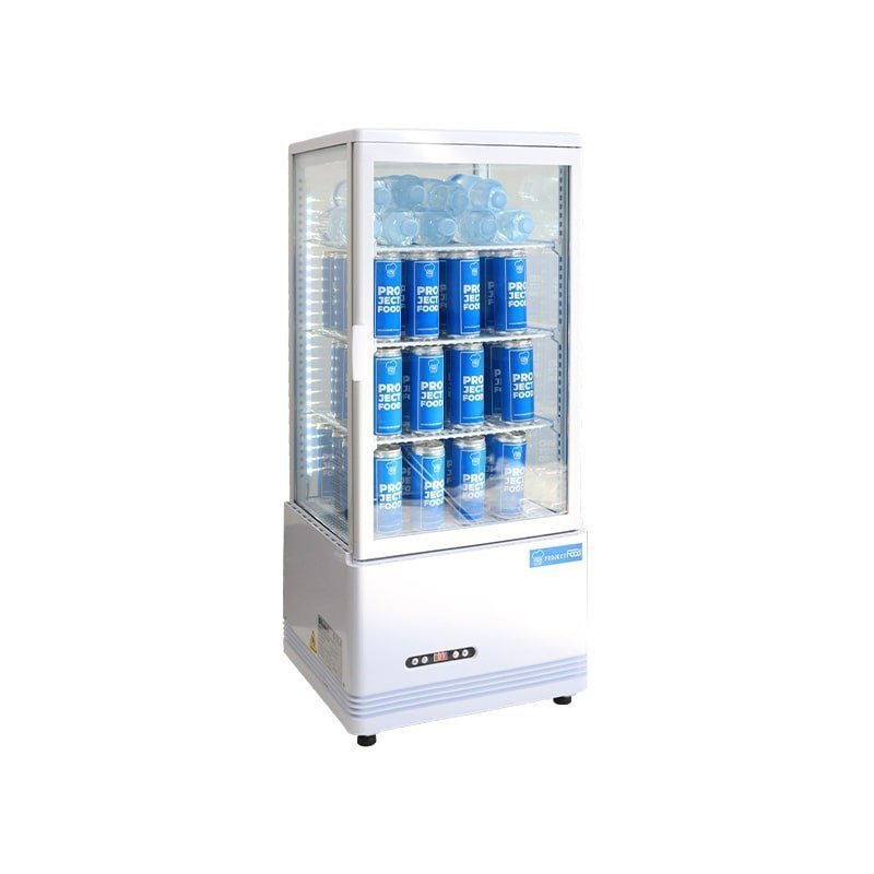 Réfrigérateur à boissons ventilé blanc, capacité 78 lt - température de 0°C à +12°C