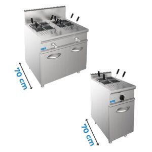 CUISEUR DES PÂTES SUR MOBILE-LIGNE PREMIUM- PROF. 70 cm