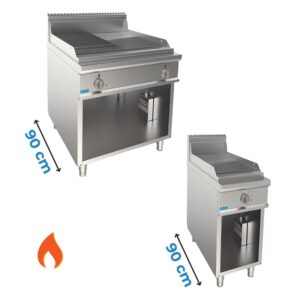 FRYTOP À GAZ - PROF.90 cm