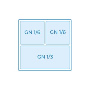 Kit composé de 2 paniers 1/6 + 1 panier 1/3 pour cuiseur à pâtes avec cuve de 28 lt