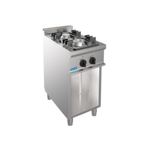 Cuisinière à gaz 2 feux avec 1 brûleur de 4,5 kw + 1 brûleur de 7,5 kw sur compartiment par jour