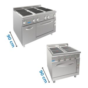 PLAQUES ÉLECTRIQUES SUR FOUR PROFONDEUR 90 cm