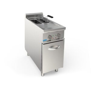 Friteuse professionnelle électrique sur meuble avec double cuve propre de 8 lt + 8 lt