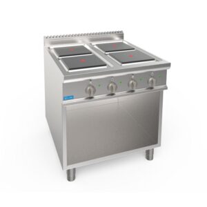 Plaque de cuisson électrique 4 plaques de 4 kw 300x300 mm sur compartiment à jour