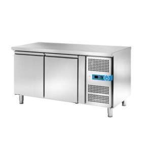 Table réfrigérée avec n°2 portes sans dosseret température de -2°C à +8°C - profondeur 60 cm