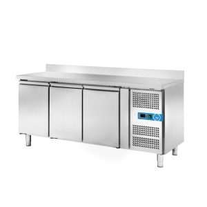Table réfrigérée avec n° 3 portes avec dosseret température de -2°C à +8°C - profondeur 60 cm