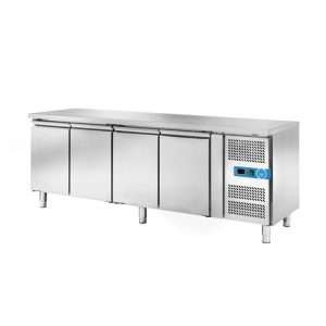 Table réfrigérée avec n° 4 portes sans dosseret température de -2°C à +8°C - profondeur 60 cm