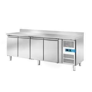 Table réfrigérée avec n° 4 portes avec dosseret température de -2°C à +8°C - profondeur  60 cm