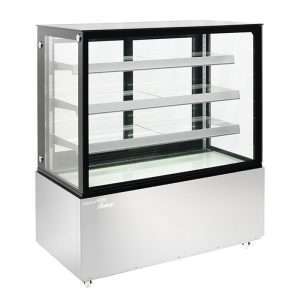 Vitrine d’exposition horizontale ventilée temp +2°C à +8°C L1240xP688xH1410 mm - ligne BETA