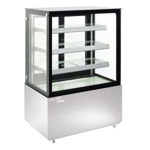 Vitrine d’exposition horizontale ventilée temp +2°C à +8°C L940xP688xH1410 mm - ligne BETA