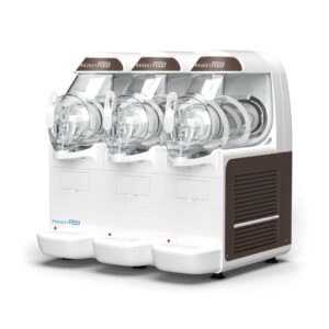 Machine à sorbet et granité mécanique avec trois cuves de 6 litres