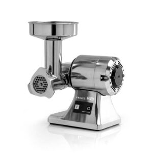 Hachoir à viande monophasé, groupe de broyage en acier inox, production 15 kg/h