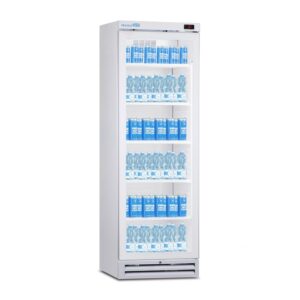Vitrine réfrigérée pour boissons 382 L premium blanche, température de -2°C à +6°C