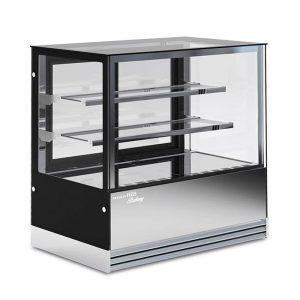 Vitrine d’exposition horizontale ventilée temp +2°C à+10°C L1200xP740xH1200 mm - ligne OMEGA