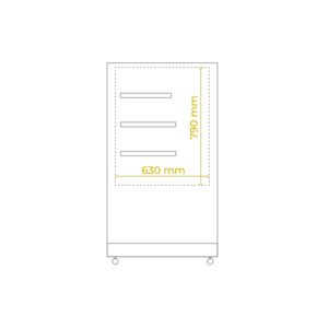 Vitrine d’exposition horizontale ventilée +2°C à+10°C L1200xP740xH1300 mm - ligne OMEGA – Image 6