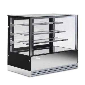 Vitrine d’exposition horizontale ventilée temp +2°C à+10°C L1500xP740xH1300 mm - ligne OMEGA