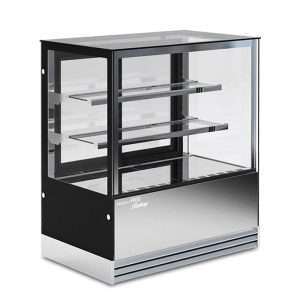 Vitrine d’exposition horizontale ventilée temp +2°C à+10°C L900xP740xH1200 mm - ligne OMEGA