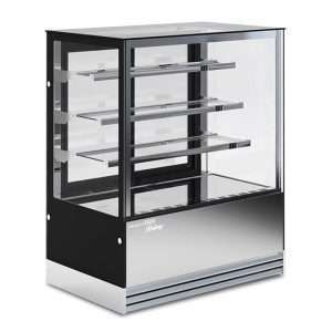 Vitrine d’exposition horizontale ventilée temp +2°C à+10°C L900xP740xH1300 mm - ligne OMEGA