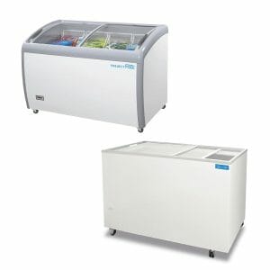 CONGÉLATEURS COFFRES AVEC PORTE EN VERRE