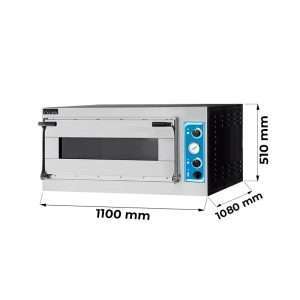 Four panification électrique avec chambre surélevée en hauteur pour 2 plaques EN 60x40 - série GLASS