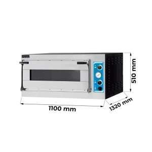 Four panification électrique avec chambre surélevée en hauteur pour 3 plaques EN 60x40 - série GLASS