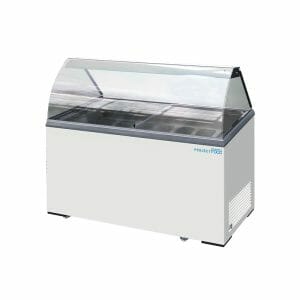 Vitrine de crème glacée pour 7 barquettes de 5 lt température de -13°C à -23°C - ligne BASIC