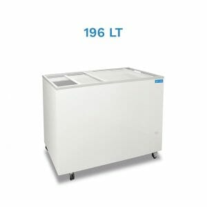 Congélateur bahut avec porte en verre température de -13°C à -23°C - capacité 196 lt