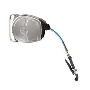 Groupe douche enroulée longueur 5 mètres complet de douchette et carénage en acier inoxydable AISI 304