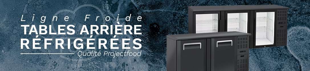 TABLES ARRIÈRE RÉFRIGÉRÉES NOIRES PROF 50 CM