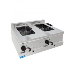 Friteuse professionnelle de table électrique avec cuve double de 7 litres+7 litres