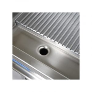 Fry-Top professionnel de table électrique avec plaque simple rayée – Image 2