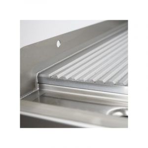 Fry-Top professionnel de table électrique avec plaque simple rayée – Image 3