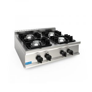 Plaque de cuisson de table à gaz 4 feux avec 4 brûleurs de 4,5 kw