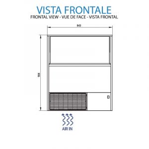 Machine à glaçons creux avec production de 130 kg/24h - refroidissement par eau – Image 4