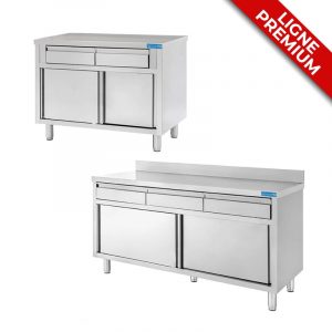 TABLES-ARMOIRES AVEC PORTES ET TIROIRS HORIZONTAUX