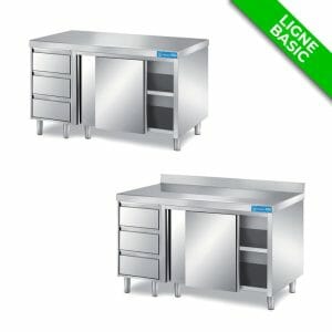 TABLES-ARMOIRES AVEC PORTES ET TIROIRS VERTICAUX