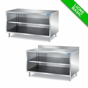 TABLES INOX PAR JOUR AVEC 2 ÉTAGÈRES