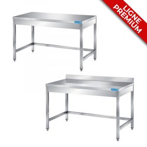 TABLES INOX SANS ÉTAGÈRE DE FOND
